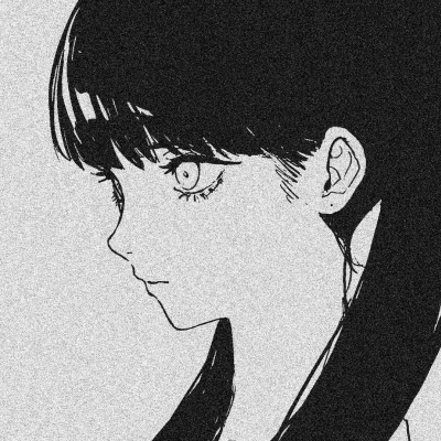 2025女生黑白卡通头像图片