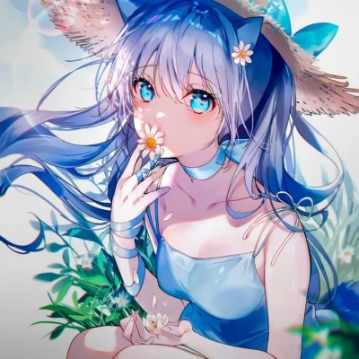 唯美动漫少女头像超级仙气图片