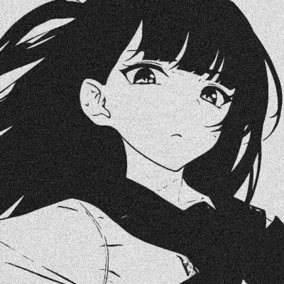 2025女生黑白卡通头像图片
