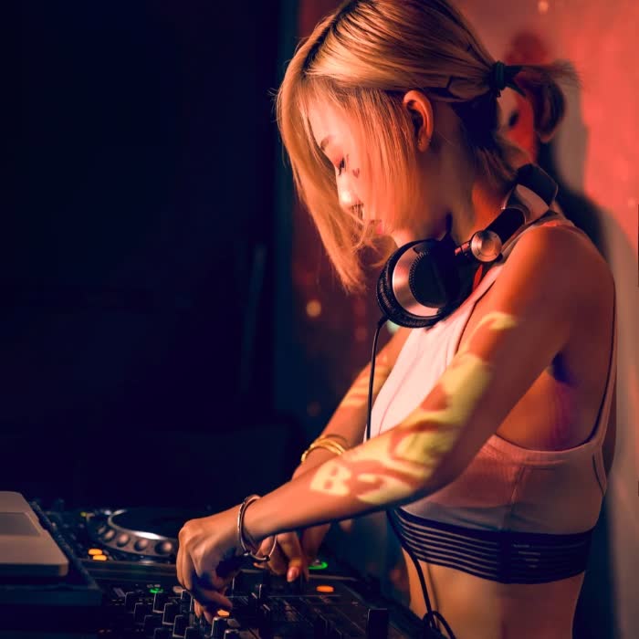 蹦迪性感夜店女生DJ头像图片