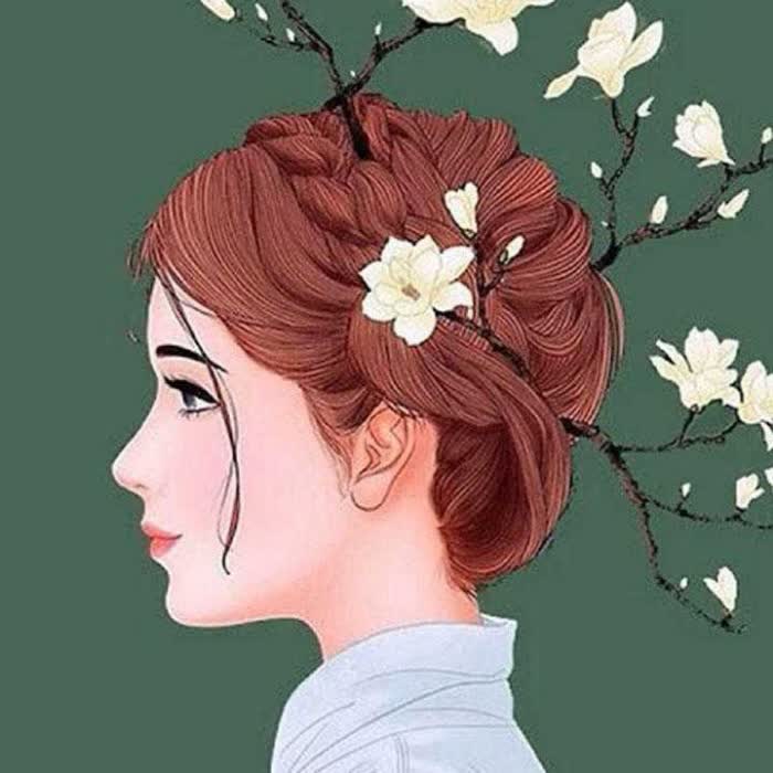 温柔文艺漫画女生头像图片