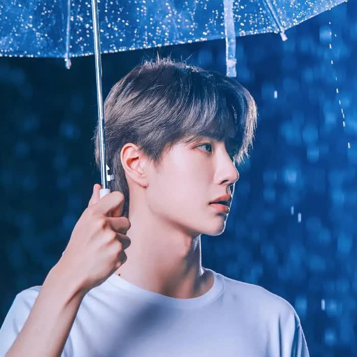 雨中打伞帅哥伤感头像图片