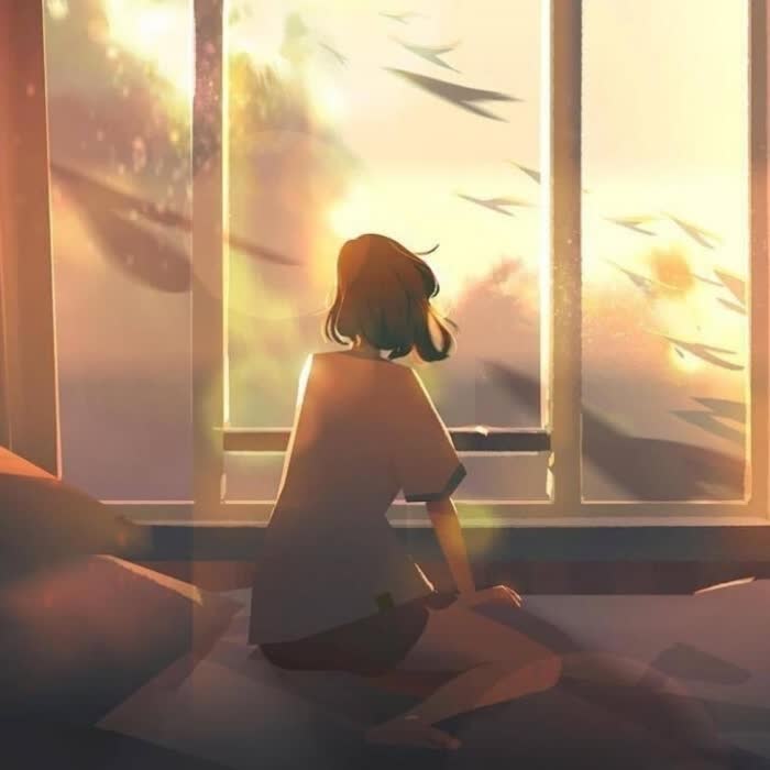 治愈系思念女生背影头像图片