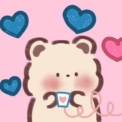 可爱超萌情侣头像一人一半卡通图片