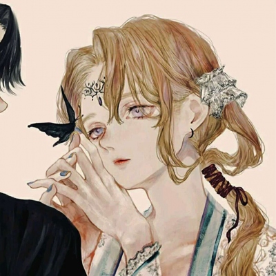 超仙动漫情头情侣双人两张图片
