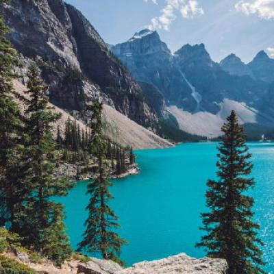 冰山湖水风景头像图片