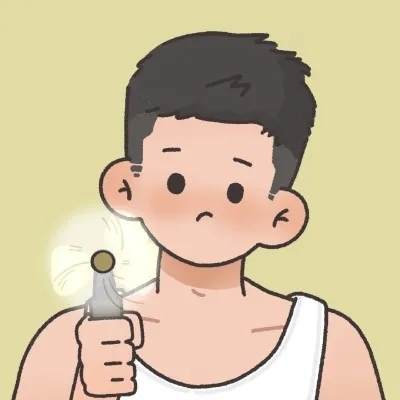 可爱超甜的拿小风扇动漫男生头像图片