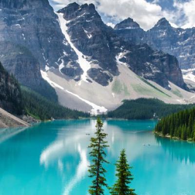 冰山湖水风景头像图片