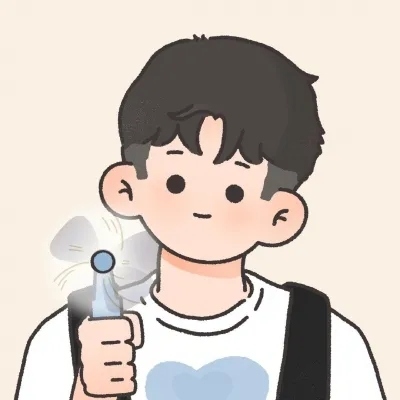 可爱超甜的拿小风扇动漫男生头像图片
