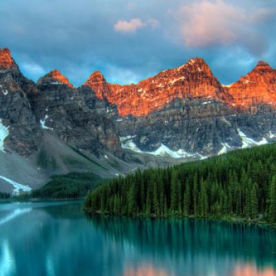 冰山湖水风景头像图片