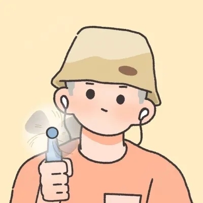 可爱超甜的拿小风扇动漫男生头像图片