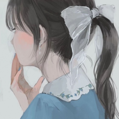 微信女生动漫头像仙气蓝色系图片