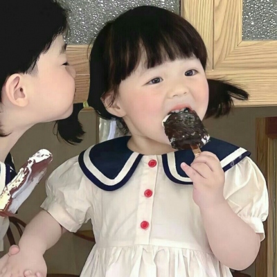 微信高清萌娃情侣头像情侣专用图片