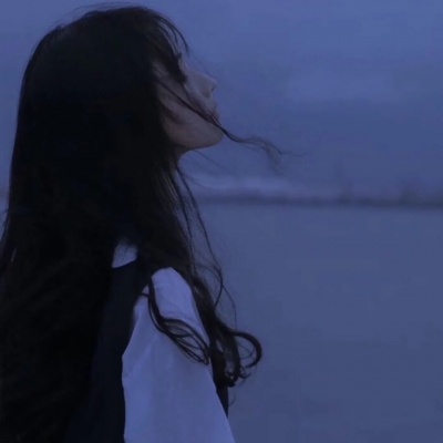 清新蓝色超仙女生头像图片