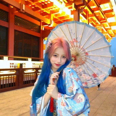 超仙优质混网女生头像染发图片