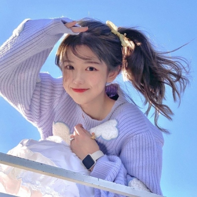 清新蓝色超仙女生头像图片