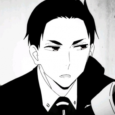 高清黑白风漫画男生头像图片
