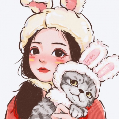 女生头像动漫带宠物