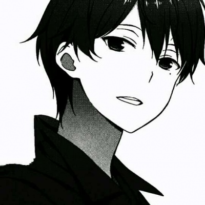 高清黑白风漫画男生头像图片