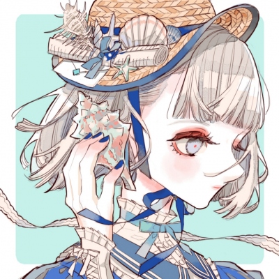 超酷侧脸插画女生动漫头像图片