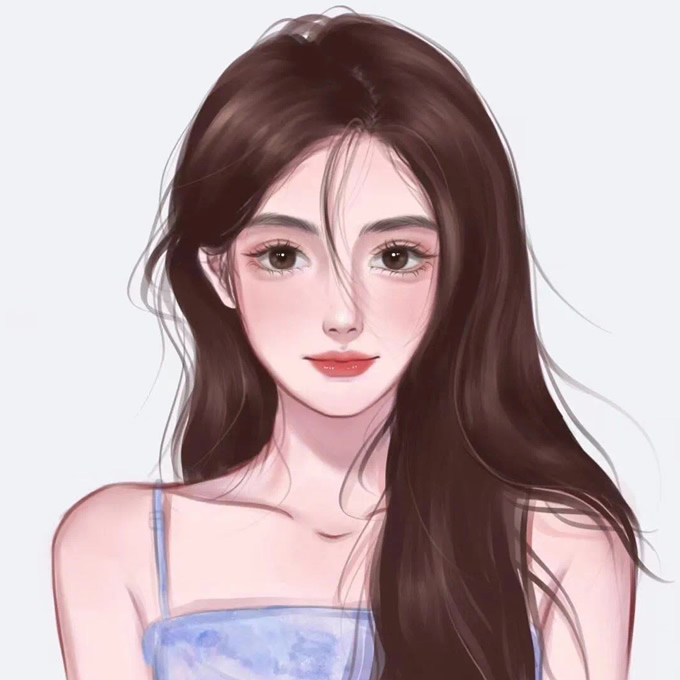 2025美女动漫手绘头像图片