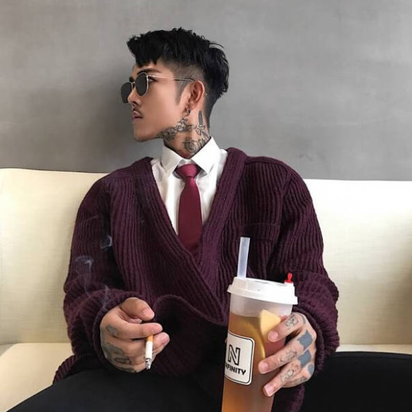 男生头像冷酷帅气侧脸