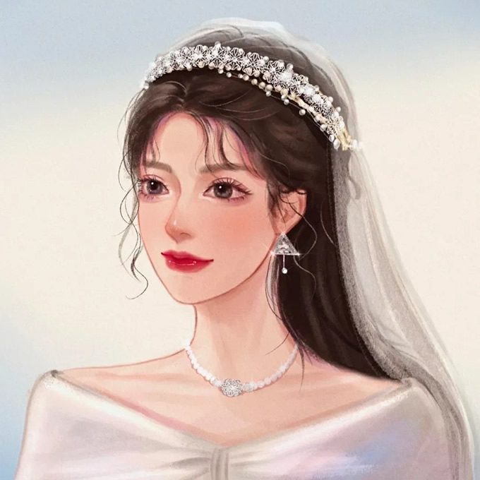 2025美女动漫手绘头像图片