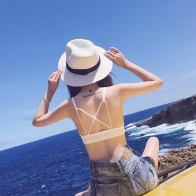 唯美真人女头像背影