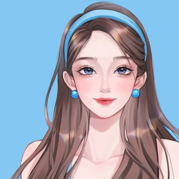 2025美女动漫手绘头像图片