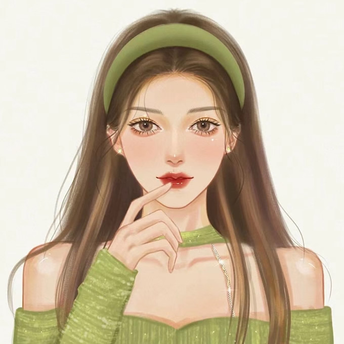 2025美女动漫手绘头像图片