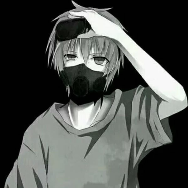 无水印黑白动漫头像图片