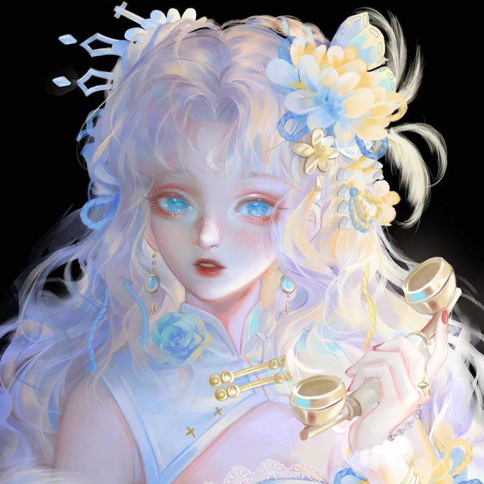 二次元美女头像图片唯美