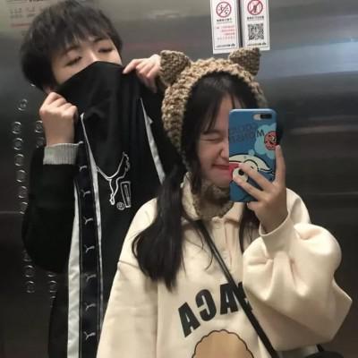 真人男女朋友夫妻微信头像一左一右