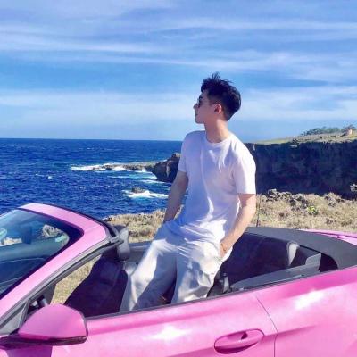 清新海边情侣头像一男一女两张分开图片