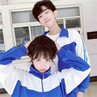 2025小清新校园情侣头像校服双人