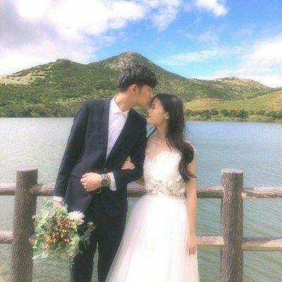 浪漫幸福真人婚纱情侣头像双人一对