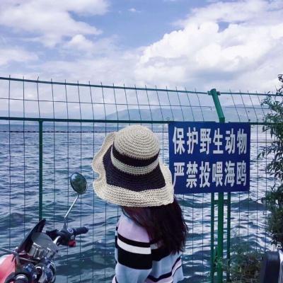 清新海边情侣头像一男一女两张分开图片