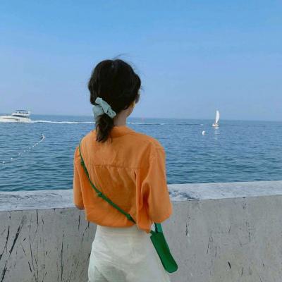 2025可爱橙色系女生头像真人，好看清新又显得暖暖的