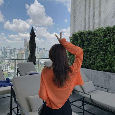 2025可爱橙色系女生头像真人，好看清新又显得暖暖的