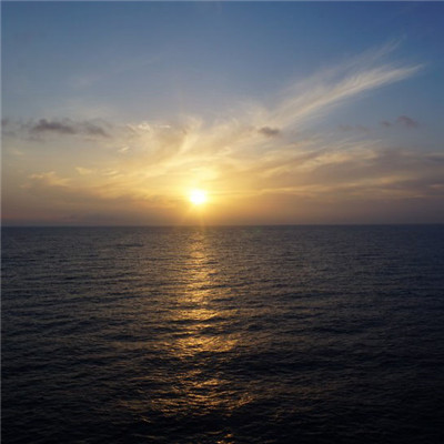 唯美海面日出日落风景头像