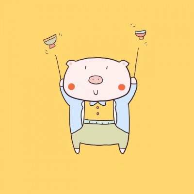 可爱猪头像呆萌