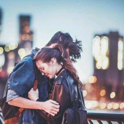 成熟甜蜜浪漫双人欧美情侣头像