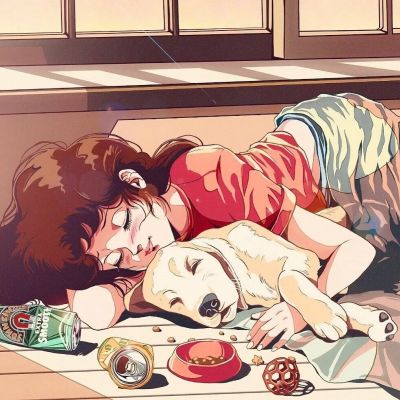 日系漫画头像复古动漫女生高清图片