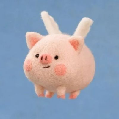 情侣头像无水印可爱小猪一左一右图片