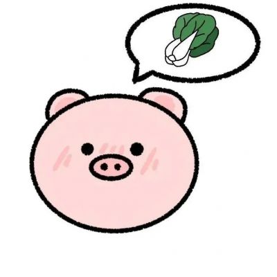 情侣头像无水印可爱小猪一左一右图片