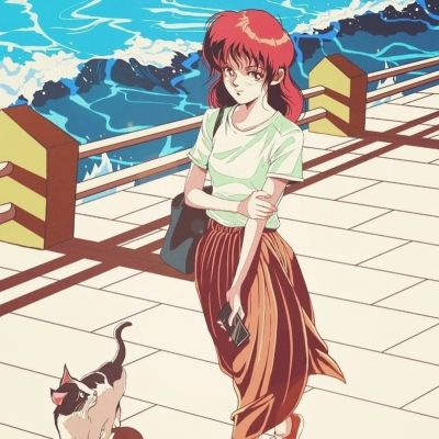 日系漫画头像复古动漫女生高清图片