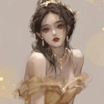 女生头像唯美高级质感手绘图片