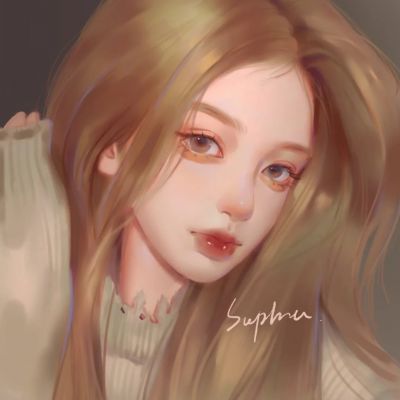 女生头像唯美高级质感手绘图片