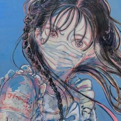 暗黑系丧女生头像动漫手绘超酷图片