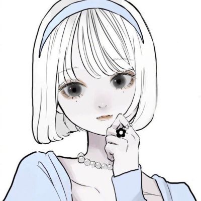 手绘女生小众头像高清动漫稀有图片